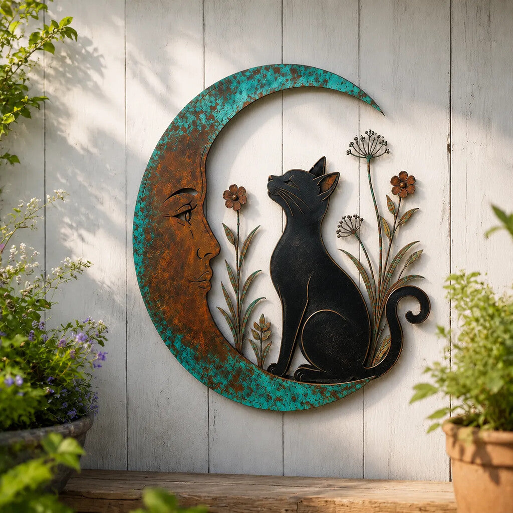 🌜️Décoration murale avec un croissant de lune et une abeille🐝