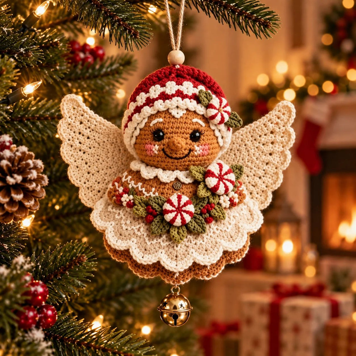 🎄 Kit de bricolage pour réaliser un ange de Noël au crochet comme décoration de Noël – À fabriquer soi-même, à accrocher et à chérir✨