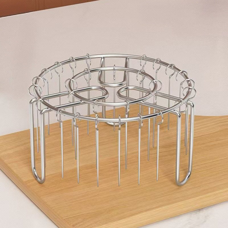 🔥 Support à brochettes pour friteuse à air chaud – Support à brochettes vertical en acier inoxydable pour friteuses à air chaud, fours et snacks de barbecue faits maison🍢