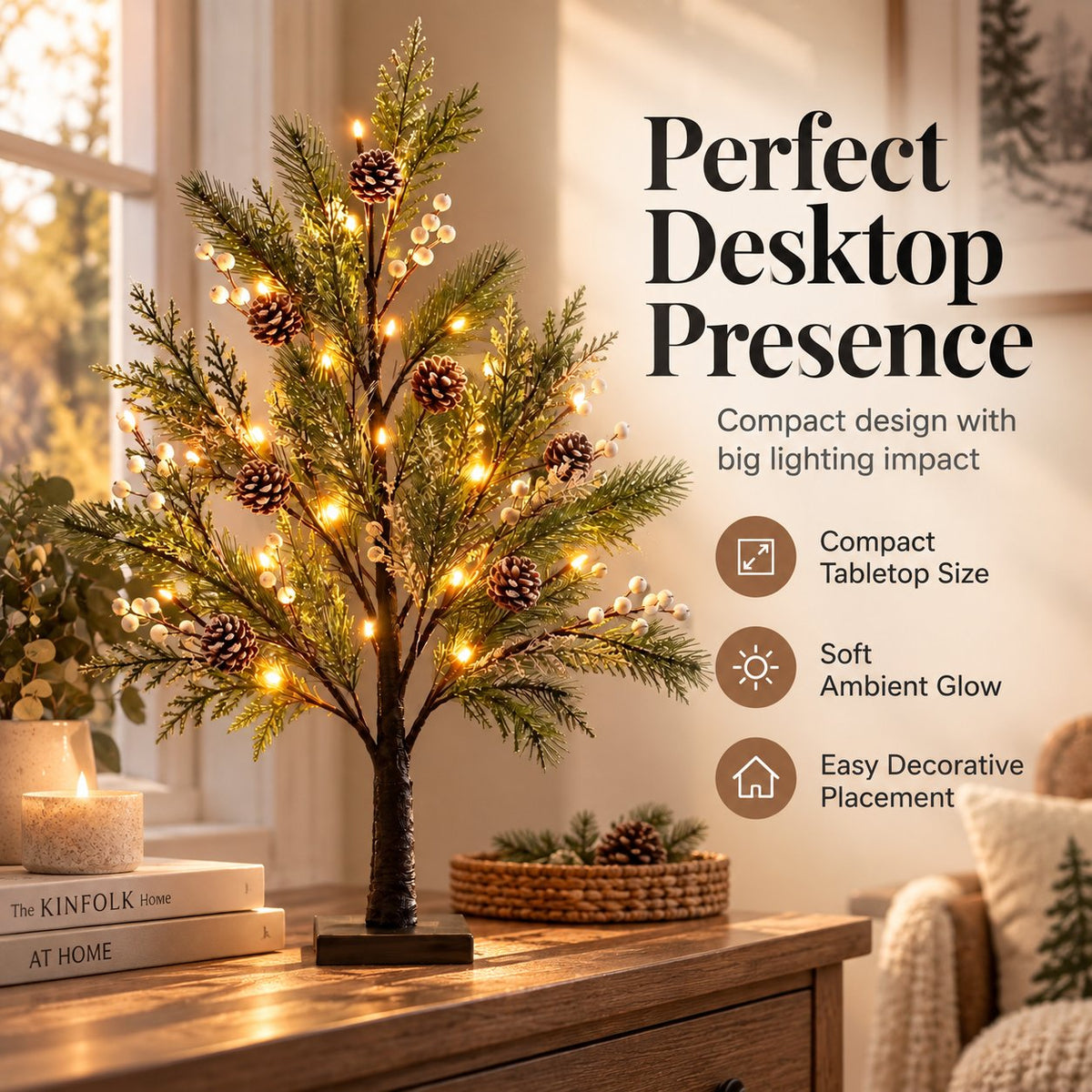 🎄💡 Arbre lumineux à LED – Une élégance naturelle pour toutes les saisons 🌿✨
