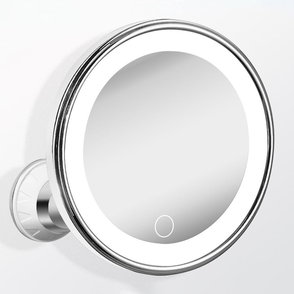 ⏳🔥50 % DE RÉDUCTION POUR UNE DURÉE LIMITÉE ! ⏰💄Miroir de maquillage LED avec grossissement 10x, miroir éclairé à ventouse pour les soins de la peau et le maquillage💄