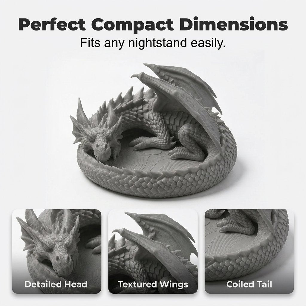 🐉Boîte de rangement « Dragon Guardian » imprimée en 3D – Le trésor du dragon !
