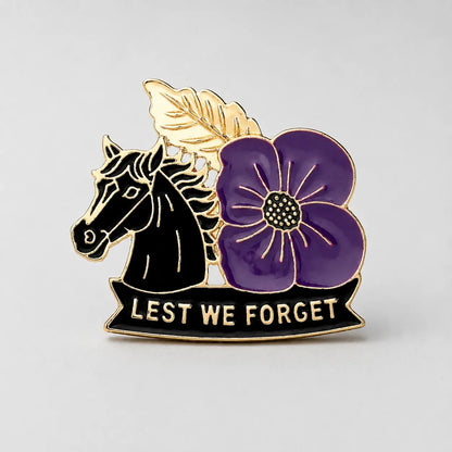 🐴 Broche en forme de pavot violet en mémoire d'un cheval 💜