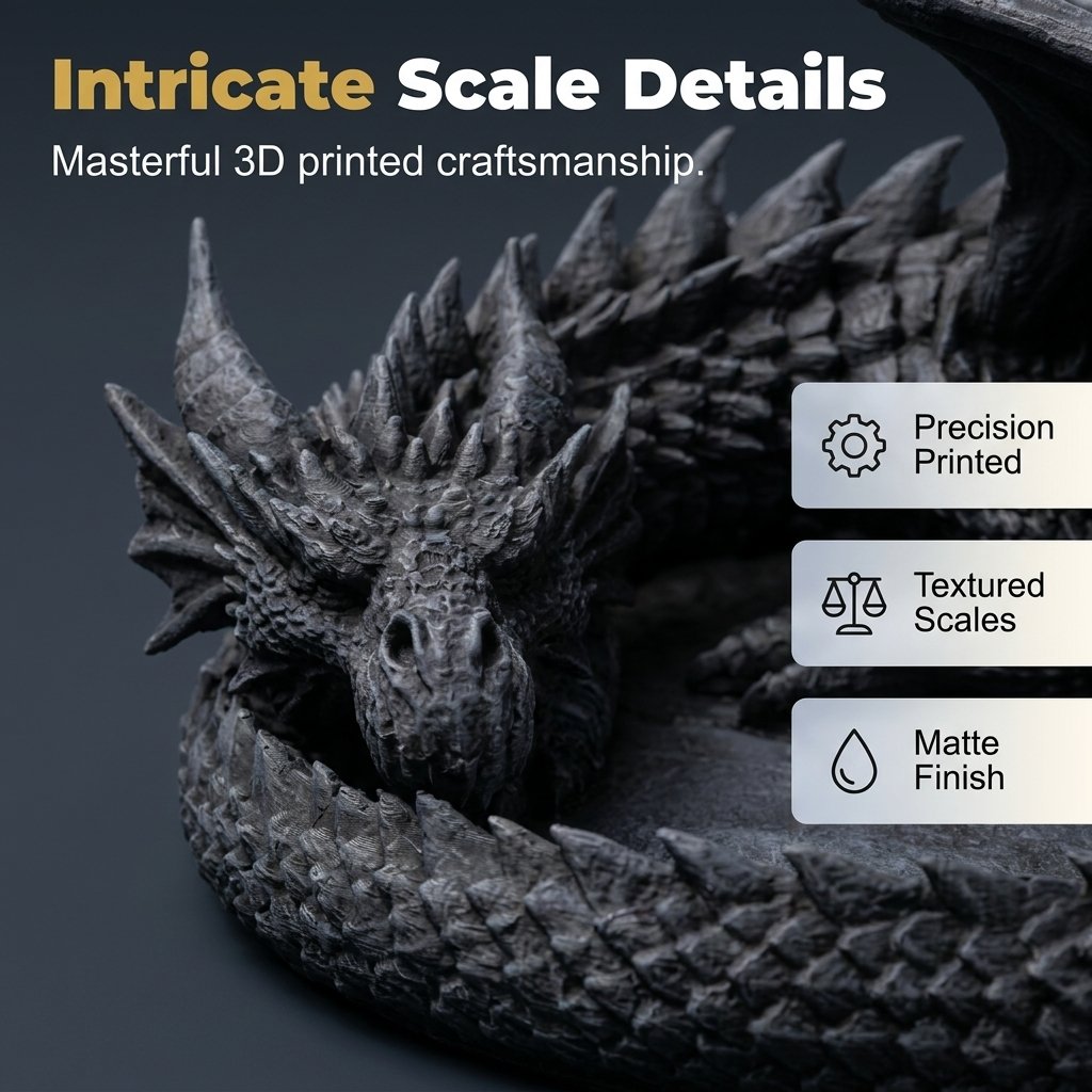 🐉Boîte de rangement « Dragon Guardian » imprimée en 3D – Le trésor du dragon !