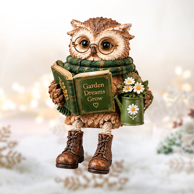🦉📚 Décoration Chouette qui lit  – Une touche chaleureuse pour tous les lecteurs ! ✨