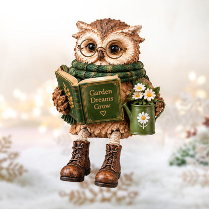🦉📚 Décoration Chouette qui lit  – Une touche chaleureuse pour tous les lecteurs ! ✨