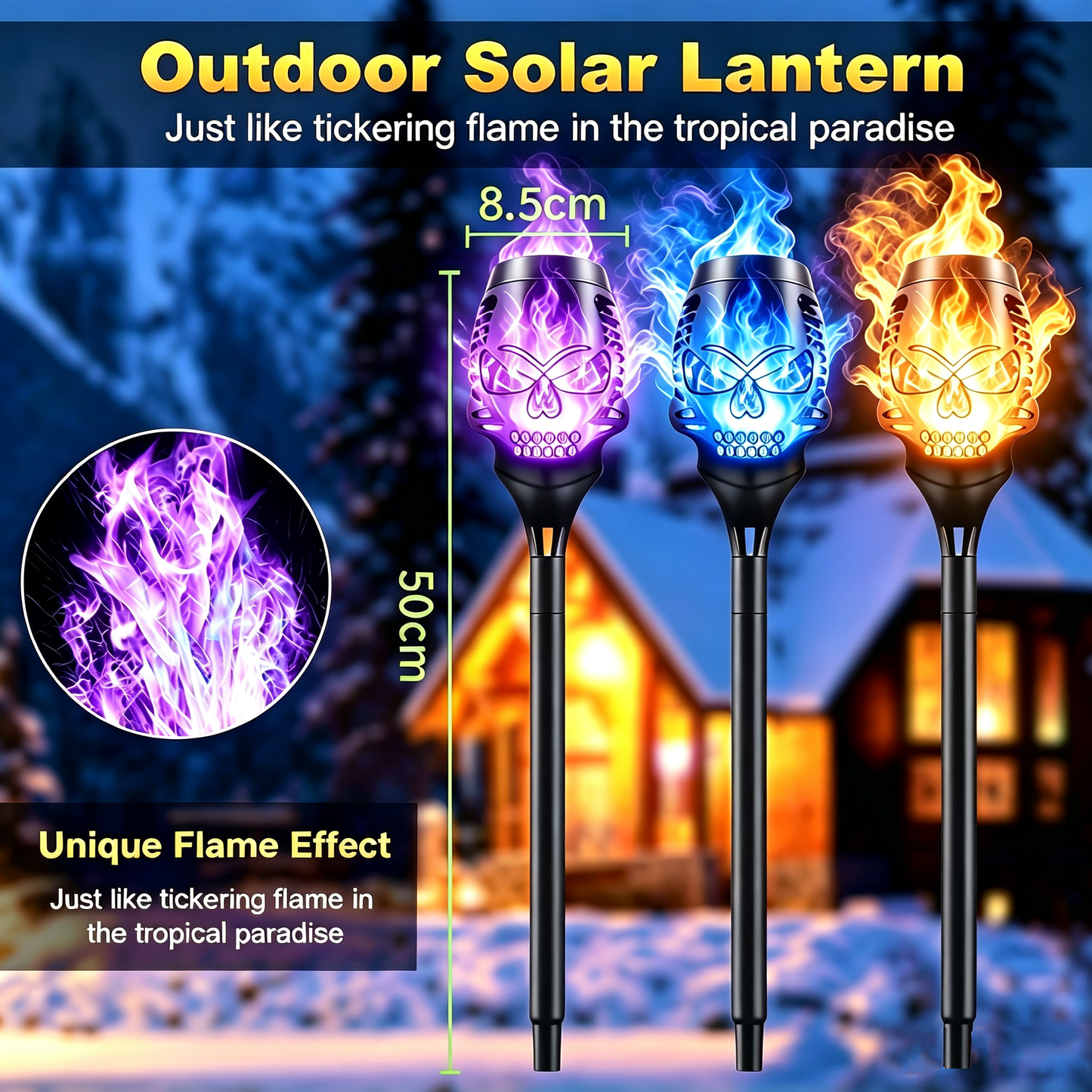 🔥Réduction pour réservation anticipée d'Halloween : 50 % DE RÉDUCTION🔥Lumière de fée en forme de crâne à énergie solaire pour Halloween💀