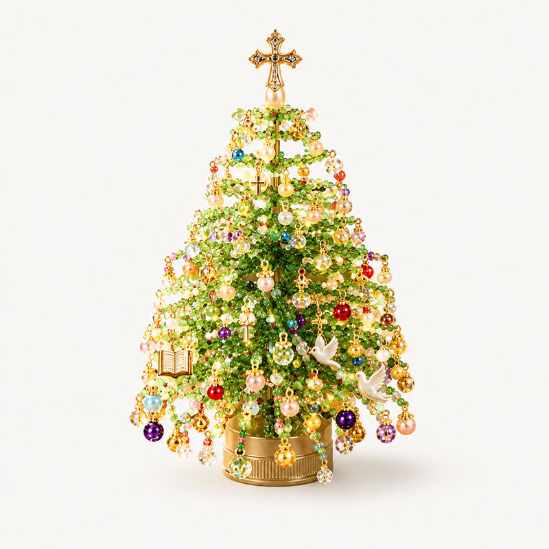 🎄 Kit de bricolage pour sapin de Noël en perles – Créez votre propre décoration de Noël scintillante ! ✨🎁
