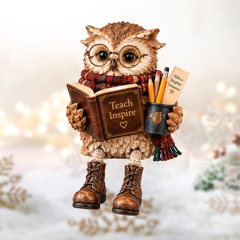 🦉📚 Décoration Chouette qui lit  – Une touche chaleureuse pour tous les lecteurs ! ✨