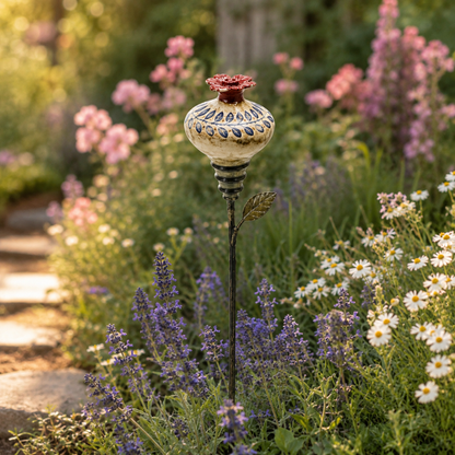 🐦🌸 Mangeoire à colibris en céramique en forme de fleur – Une ambiance de jardin romantique avec une touche vintage ! ✨