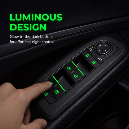 🚗✨ Autocollants lumineux pour commutateurs de vitres de voiture – Autocollants colorés et phosphorescents pour boutons d'avertissement 🌈🌙