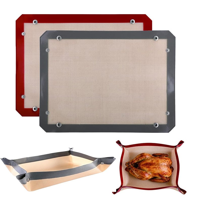 🍕🔥 Tapis de cuisson en silicone modulable – Passez d'un tapis de cuisson à un panier de cuisson en quelques secondes ! ✨
