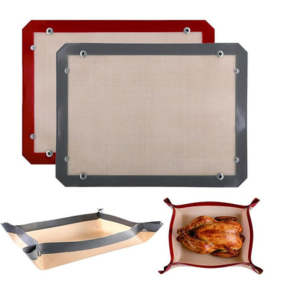 🍕🔥 Tapis de cuisson en silicone modulable – Passez d'un tapis de cuisson à un panier de cuisson en quelques secondes ! ✨