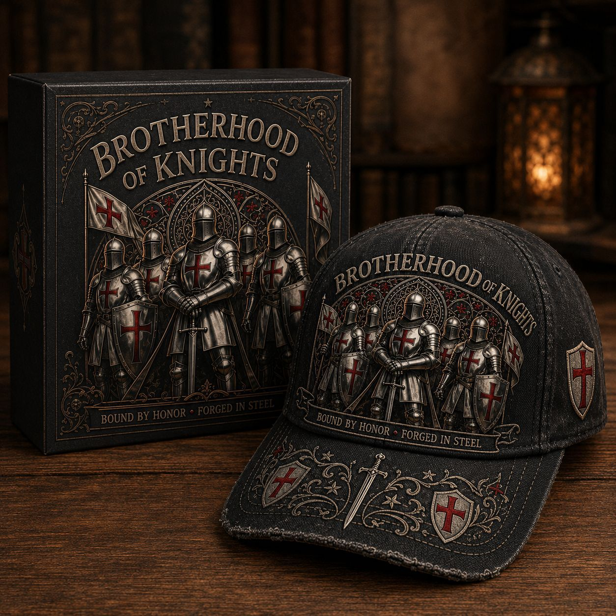 ⚔️ Liés par l'honneur, forgés dans l'acier – Casquette des Templiers 🛡️🔥