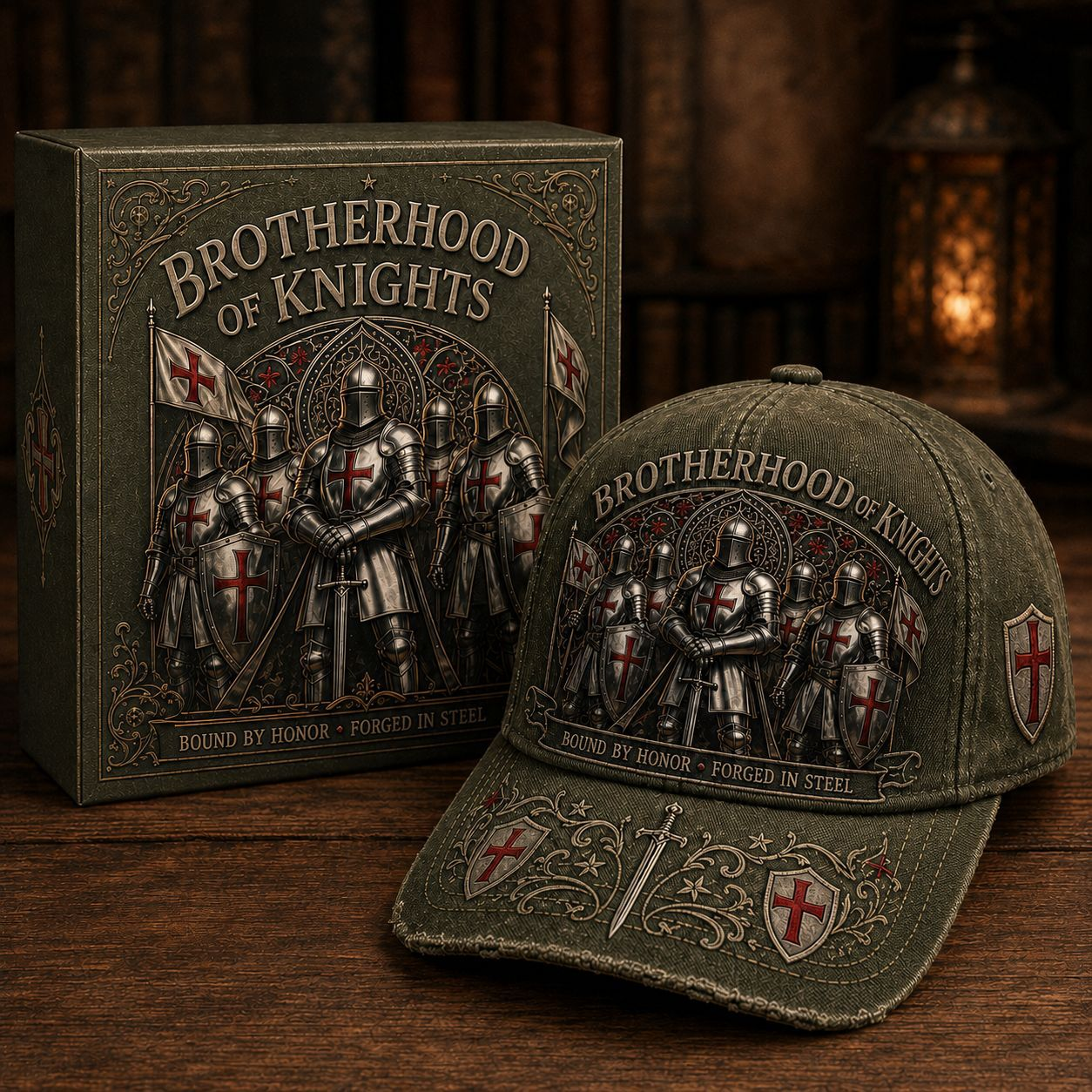 ⚔️ Liés par l'honneur, forgés dans l'acier – Casquette des Templiers 🛡️🔥