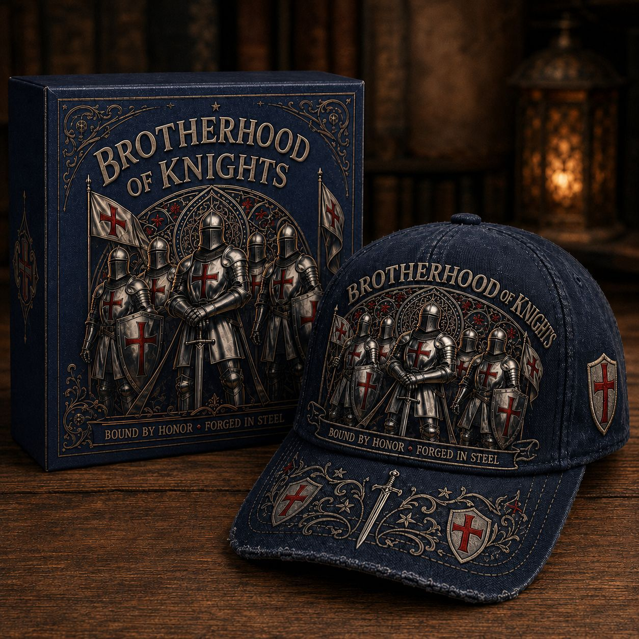 ⚔️ Liés par l'honneur, forgés dans l'acier – Casquette des Templiers 🛡️🔥
