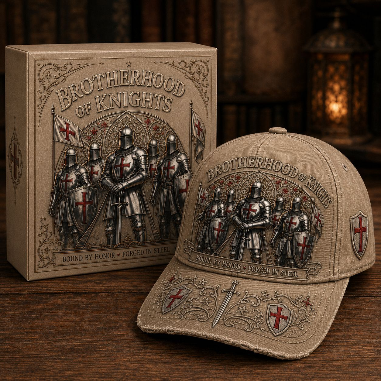 ⚔️ Liés par l'honneur, forgés dans l'acier – Casquette des Templiers 🛡️🔥