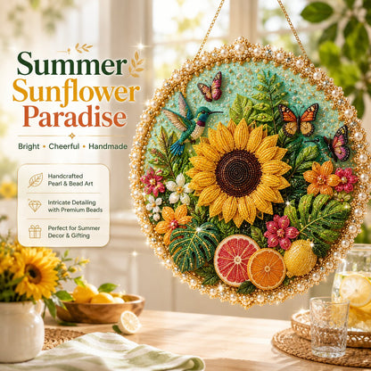 ✨ Les quatre saisons et les fêtes : kit de guirlande décorative en perles | Toile de luxe avec finition floconnée et perles résistantes aux rayures et aux décolorations – Décoration saisonnière à réaliser soi-même 💎