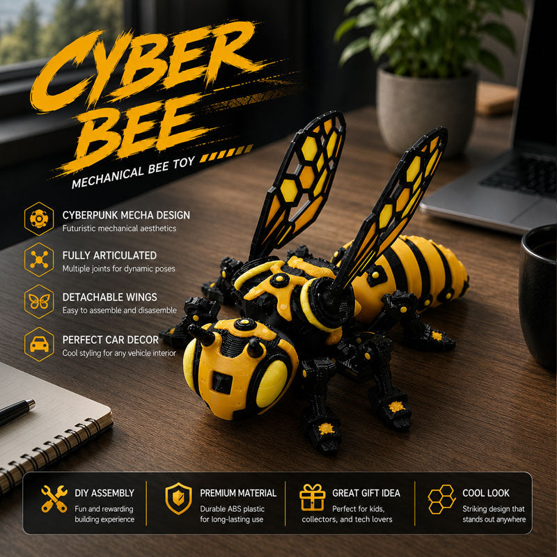 🐝 Une abeille infatigable : cette figurine mécanique apporte une touche de fantaisie à votre espace de travail ! 🛠️