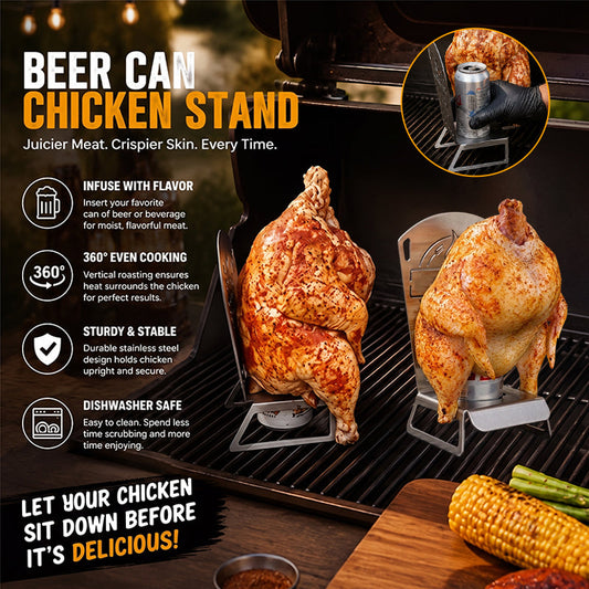🍗 Le support à poulet ultime en canette de bière – Un poulet juteux et une peau croustillante ! 🍺🔥