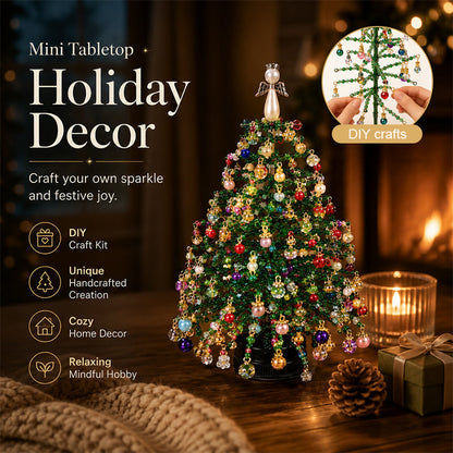 🎄 Kit de bricolage pour sapin de Noël en perles – Créez votre propre décoration de Noël scintillante ! ✨🎁