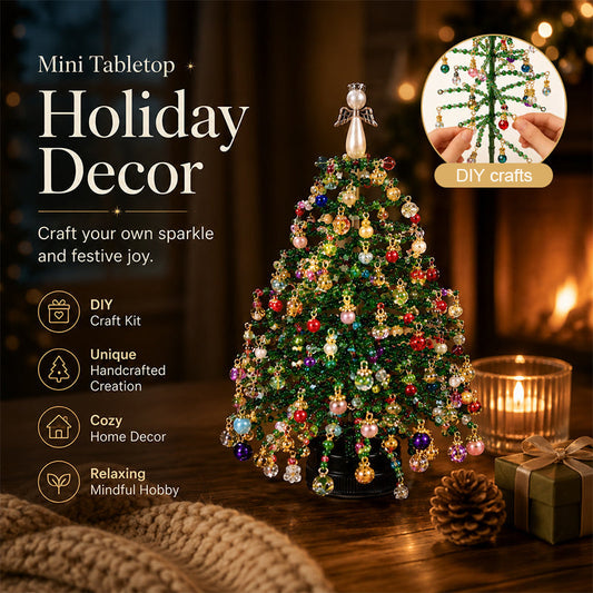 🎄 Kit de bricolage pour sapin de Noël en perles – Créez votre propre décoration de Noël scintillante ! ✨🎁