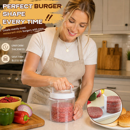 🍔 Presse à galettes de hamburger : moule antiadhésif pour des galettes maison parfaites et des barbecues réussis ! 🥩
