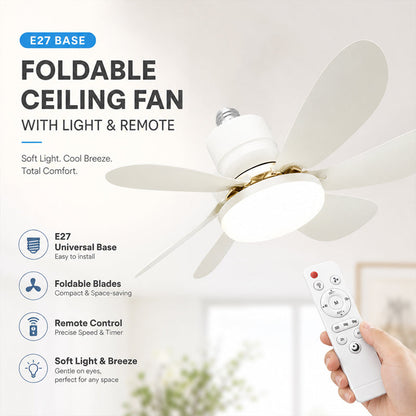 💡 Solution « Smart Fan Light » : ventilateur de plafond à LED à intensité variable avec kit de fixation facile à installer ! 🌀