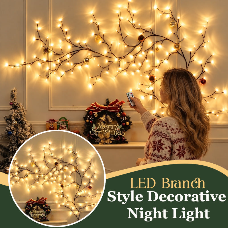 🌟🎅 Guirlande LED flexible en forme de branches d'arbre – Chaleureuse et festive