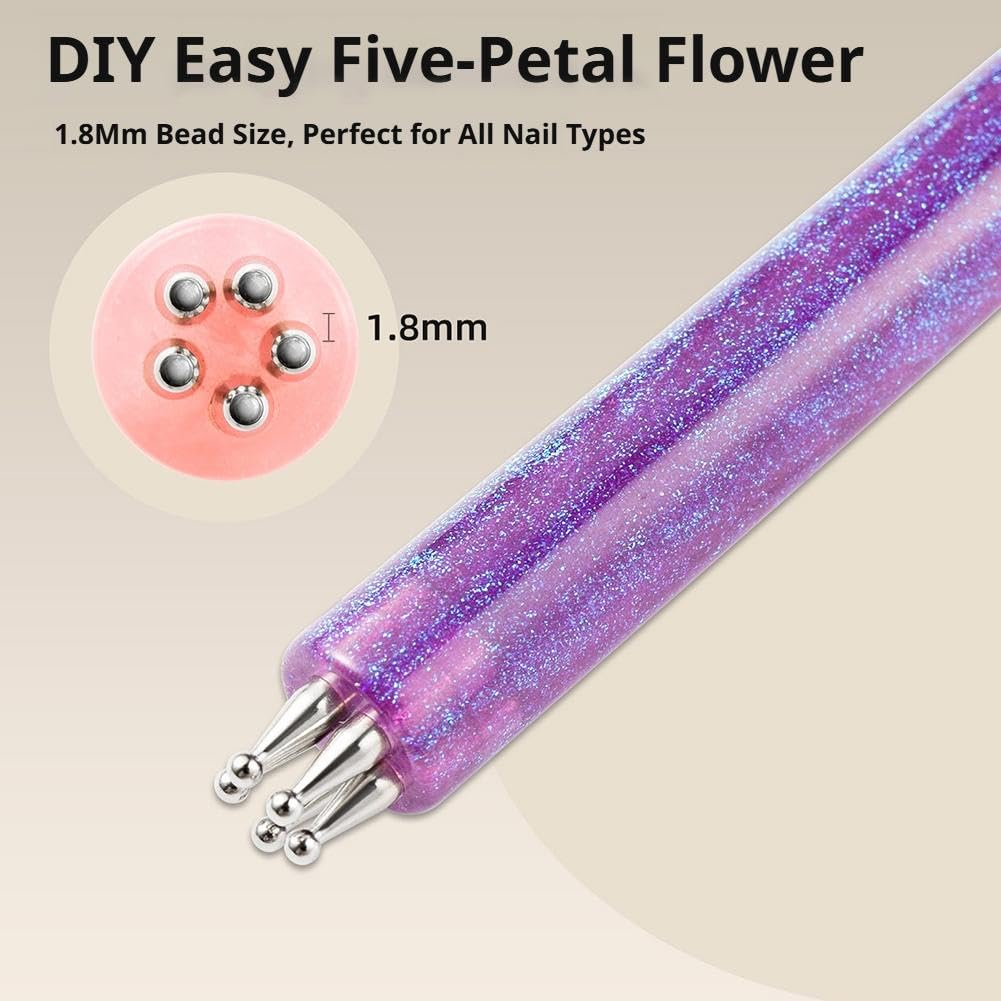 💅🌸 Stylo à pois 5 points pour les ongles – Créez des fleurs parfaites en une seule pression ! ✨💖