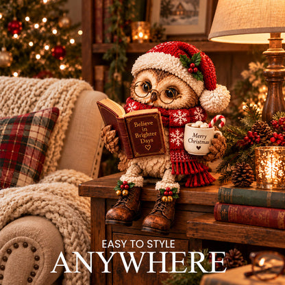🦉📚 Décoration Chouette qui lit  – Une touche chaleureuse pour tous les lecteurs ! ✨