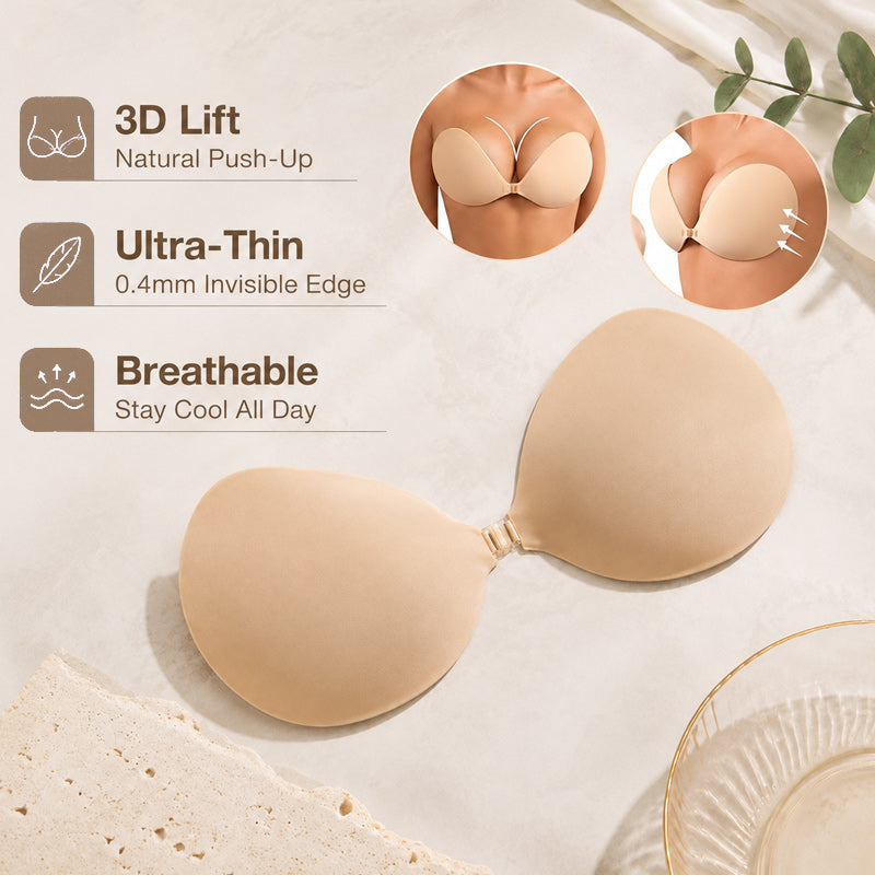 💖 Coussinets de soutien-gorge rehaussants en silicone 3D – Rehaussement invisible et maintien parfait ! ✨👗