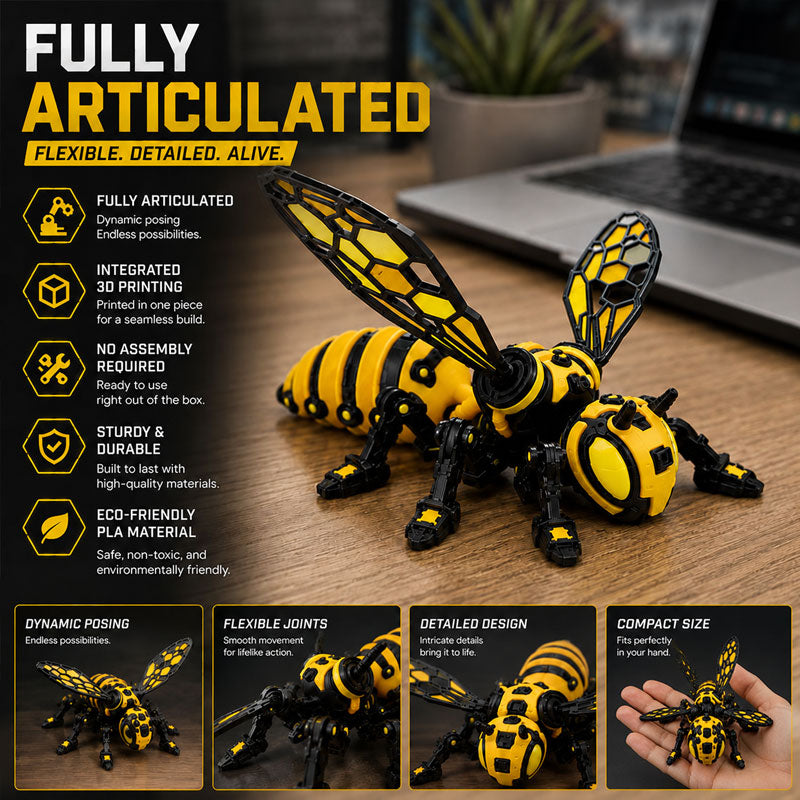 🐝 Une abeille infatigable : cette figurine mécanique apporte une touche de fantaisie à votre espace de travail ! 🛠️