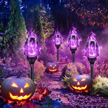 🔥Réduction pour réservation anticipée d'Halloween : 50 % DE RÉDUCTION🔥Lumière de fée en forme de crâne à énergie solaire pour Halloween💀