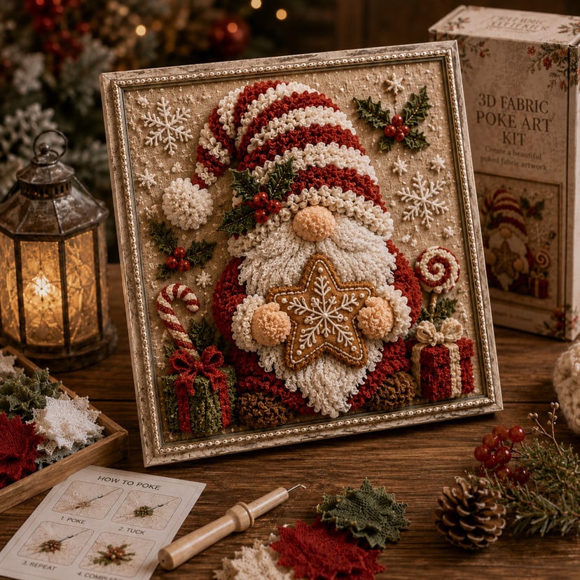 🎁🎅 Kit de tampons de Noël en 3D pour tissu