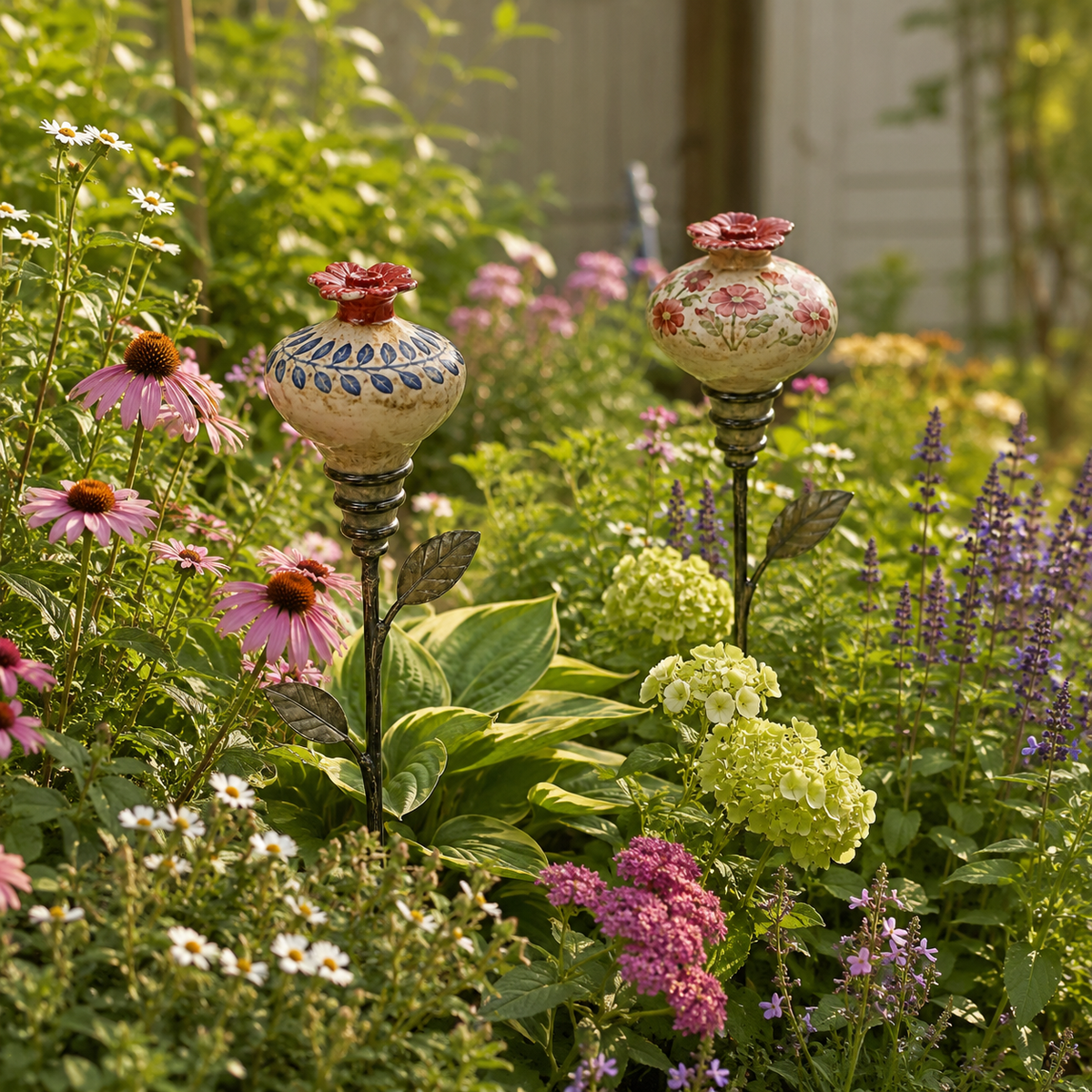 🐦🌸 Mangeoire à colibris en céramique en forme de fleur – Une ambiance de jardin romantique avec une touche vintage ! ✨