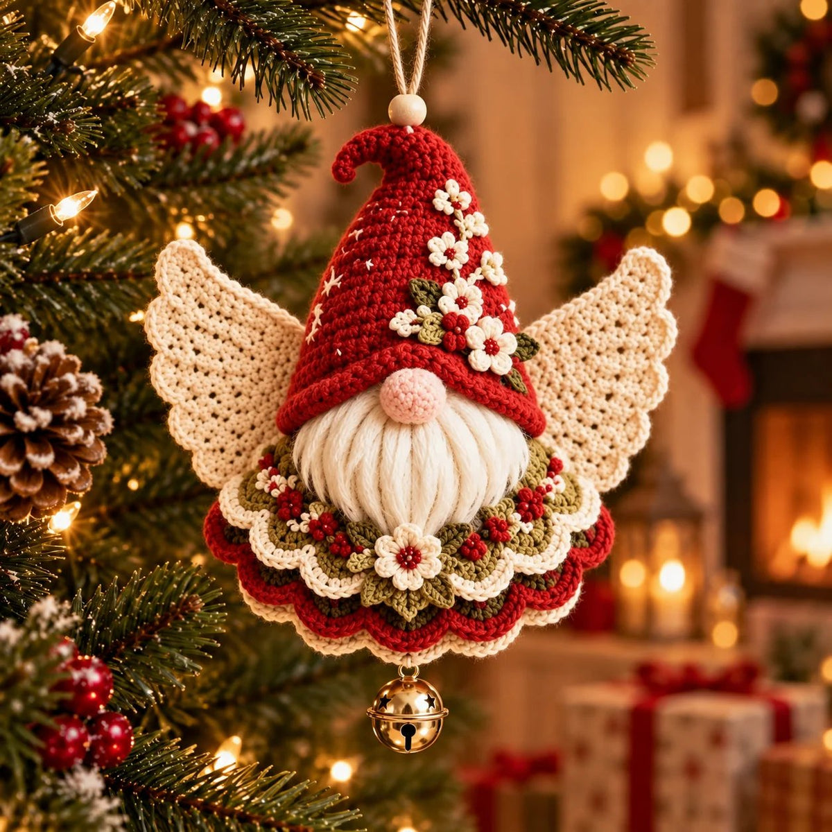 🎄 Kit de bricolage pour réaliser un ange de Noël au crochet comme décoration de Noël – À fabriquer soi-même, à accrocher et à chérir✨