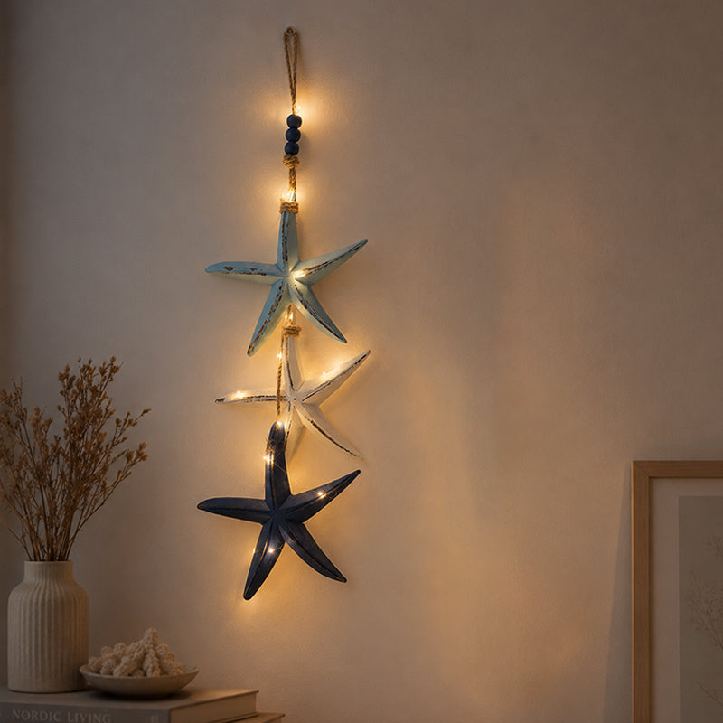 🌊⭐🐟 Mediterrane decoratieve hangornamenten met zeesterren en vissen voor thuis, café en restaurant – Oceaanstijl decoratie 🏡☕🍽️