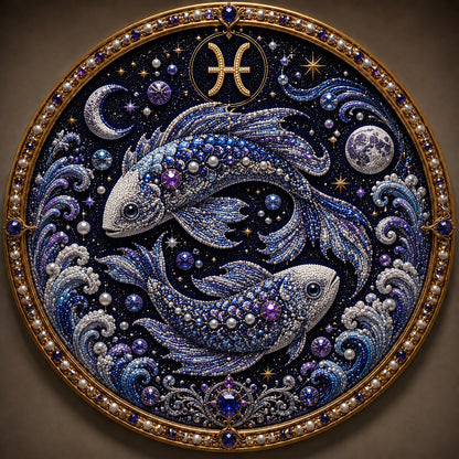 🔥Créez votre propre chef-d’œuvre céleste — Kit de bricolage « Art des perles » des 12 signes du zodiaque ♈🌙