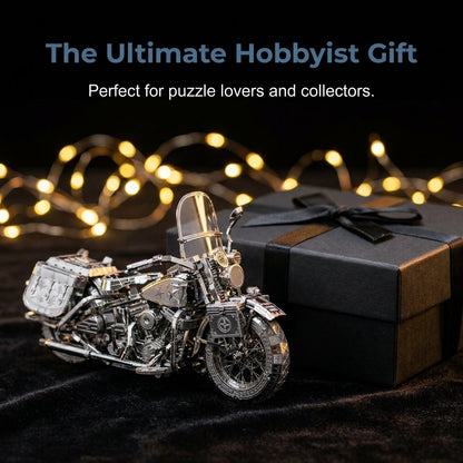 🔥OFFRE SPÉCIALE🔥Puzzle de montage 3D en métal argenté représentant une moto