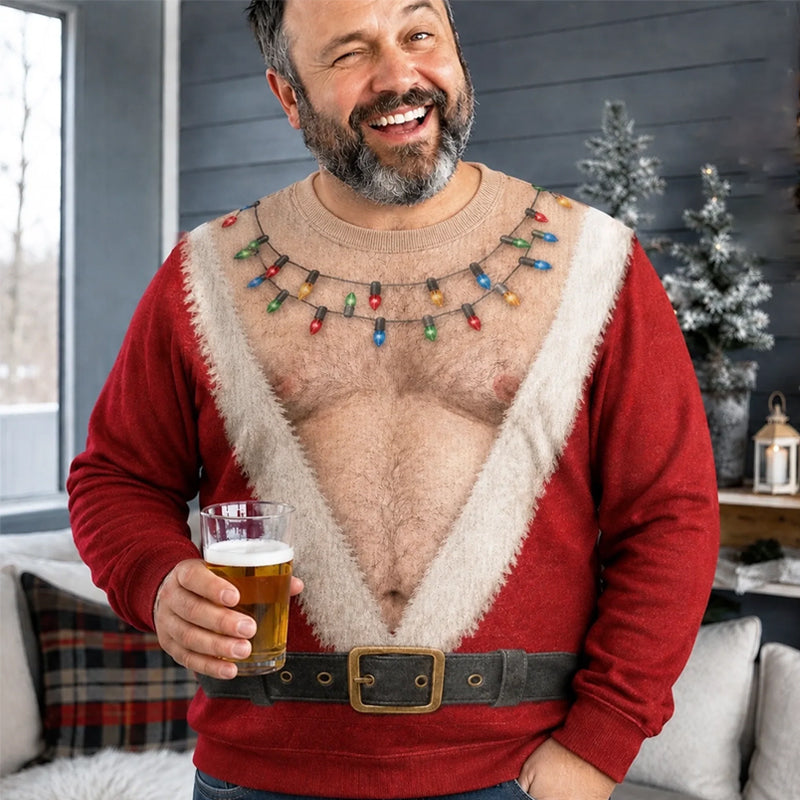 🎅😂 Le t-shirt de Noël dont tout le monde se souviendra — T-shirt à manches longues Père Noël  humoristique