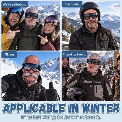 🎁😂 Masque de ski drôle et réaliste – Le cadeau idéal pour les amateurs d'hiver ! ⛄