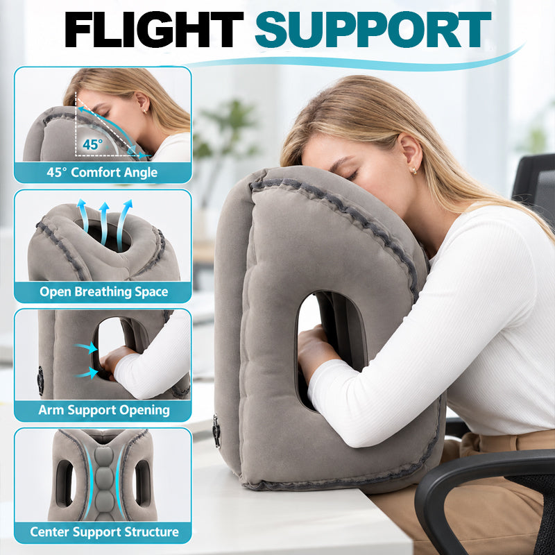 ✈️😴 Opblaasbaar Vliegtuigkussen – Meer Comfort & Ontspanning Tijdens Lange Vluchten