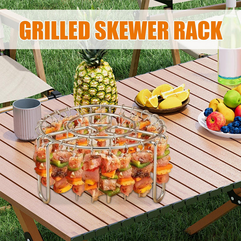🔥 Support à brochettes pour friteuse à air chaud – Support à brochettes vertical en acier inoxydable pour friteuses à air chaud, fours et snacks de barbecue faits maison🍢