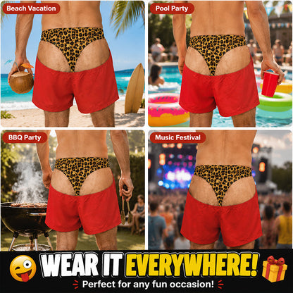 🩳 Short de plage pour homme à imprimé léopard