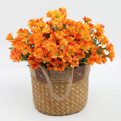 🌼- Fleurs artificielles : chrysanthèmes d'extérieur imitant un coucher de soleil - résistants aux UV, imperméables, résistants au vent