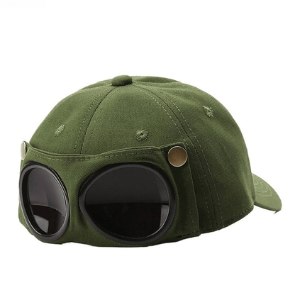🤣 Casquette de Baseball Style Aviateur — Design Unique avec Panneaux Lunettes & Détails Vintage ! 🧢✨