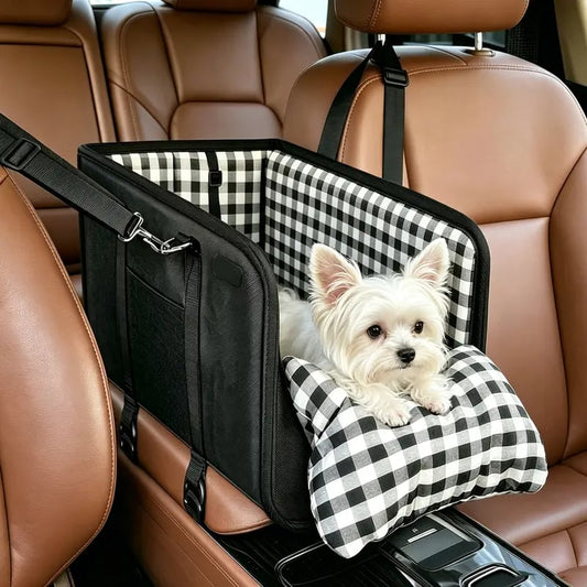 🔥SOLDES 2026 : 50 % DE RÉDUCTION – Siège auto indispensable pour chiens, à installer sur la console centrale – Siège rehausseur pour petits animaux de compagnie qui apaise leur anxiété🐶🚗