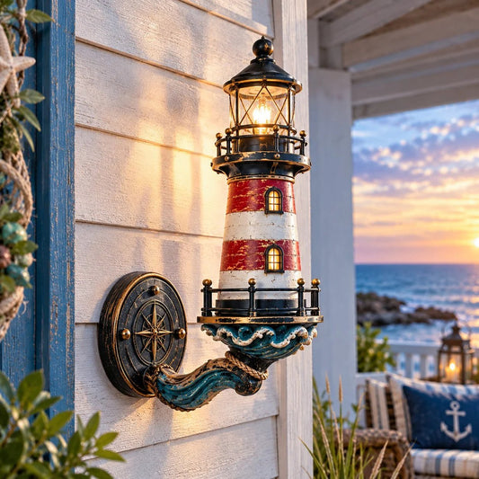 ⚓✨ Applique murale vintage Phare côtier – Faites entrer la mer chez vous !