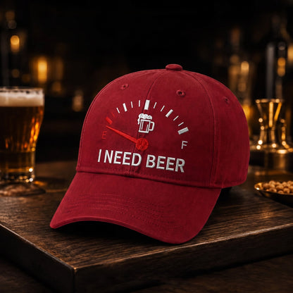 🔥DERNIER JOUR DE LA PROMOTION 50 % DE RÉDUCTION - 🍺 Casquette de baseball brodée « I NEED BEER » – Casquette commémorative unisexe🧢